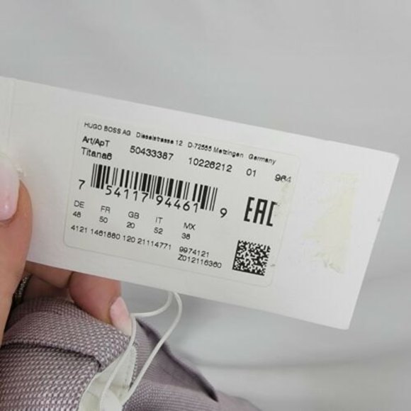 Boss by Hugo Boss Titana6 Purple Trouser Pants Virgin Wool 16 NWT - Picture 4 of 7